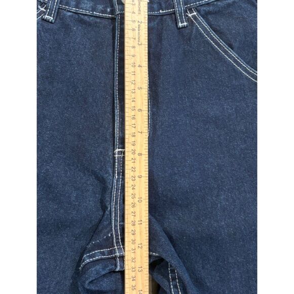 J Galt Hi Rise Wide Leg Jeans Ladies Small Dark Indigo Stretch Shanghai EUC - Picture 4 of 6